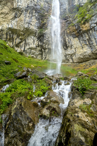 Landscape with waterfall from the Carpathians