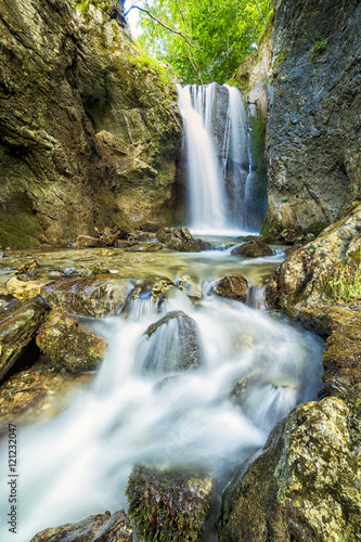 Landscape with waterfall from the Carpathians
