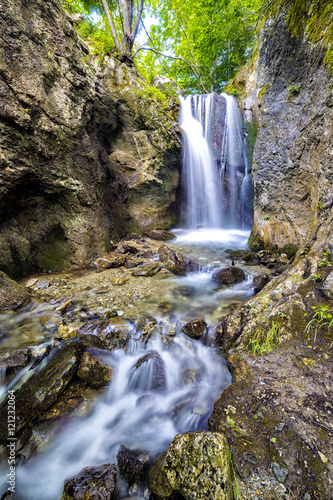 Fototapeta Naklejka Na Ścianę i Meble -  Landscape with waterfall from the Carpathians