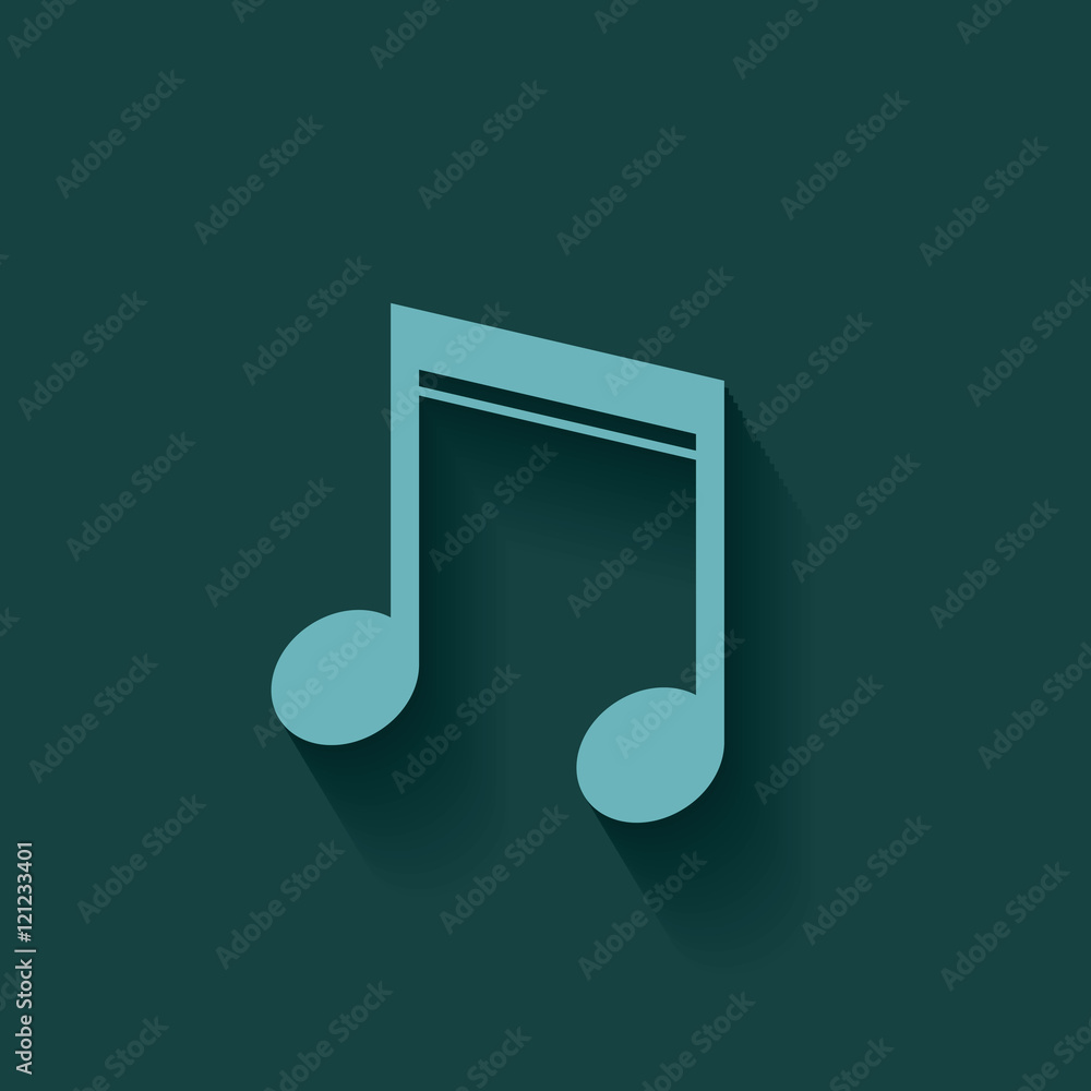 Music note icon. Sound melody and musical theme. Colorful design. Vector illustration Music note icon. Sound melody and musical theme. Colorful design. Vector illustration