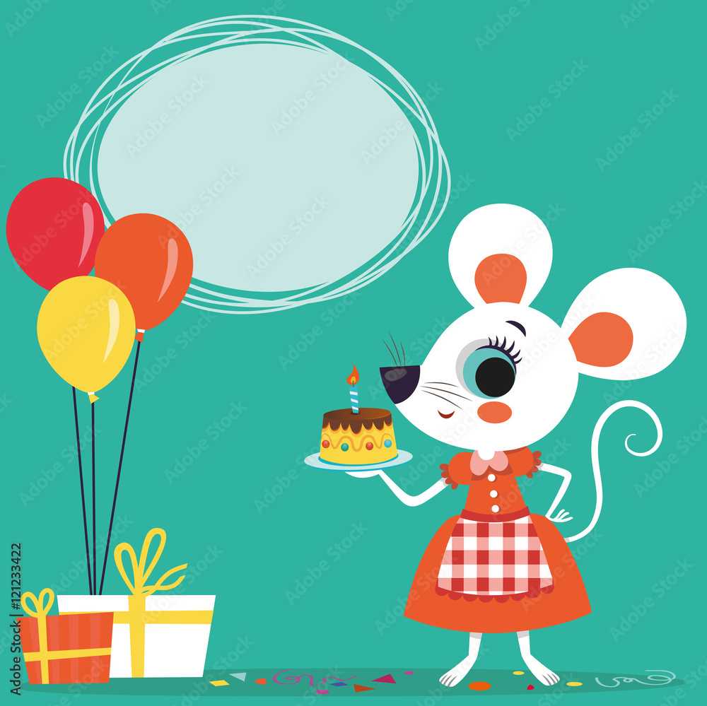 Naklejka premium Happy Birthday