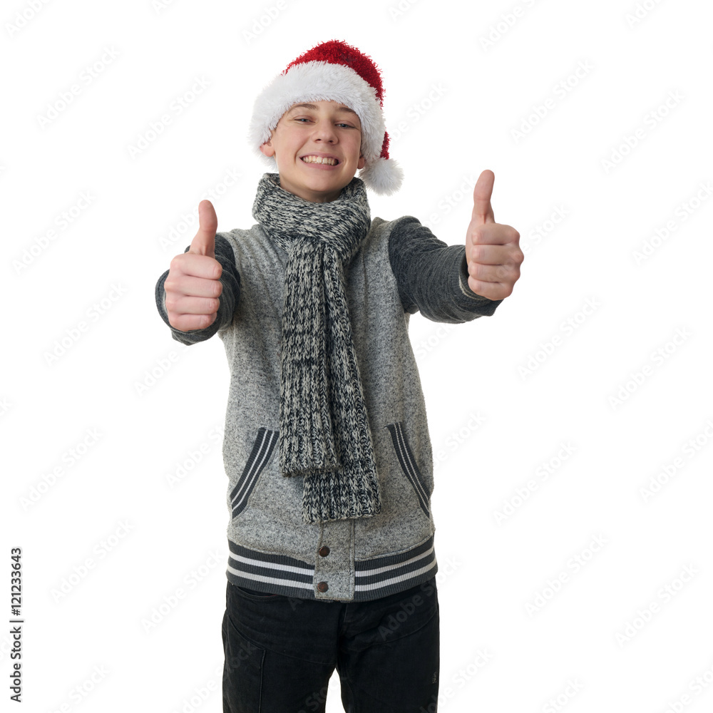 Cute teenager boy in gray sweater over white isolated background Cute teenager boy in gray sweater over white isolated background