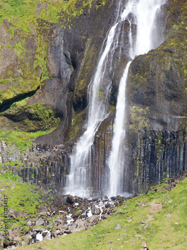 Close-up view of a water fall