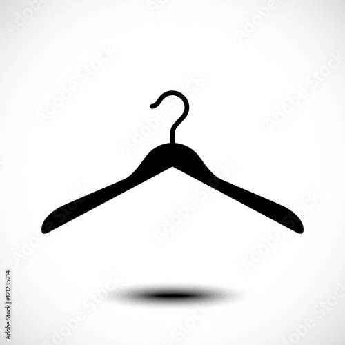 Clothes hanger icon. Vector illustration