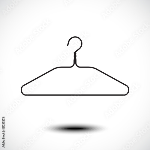 Clothes hanger icon. Vector illustration