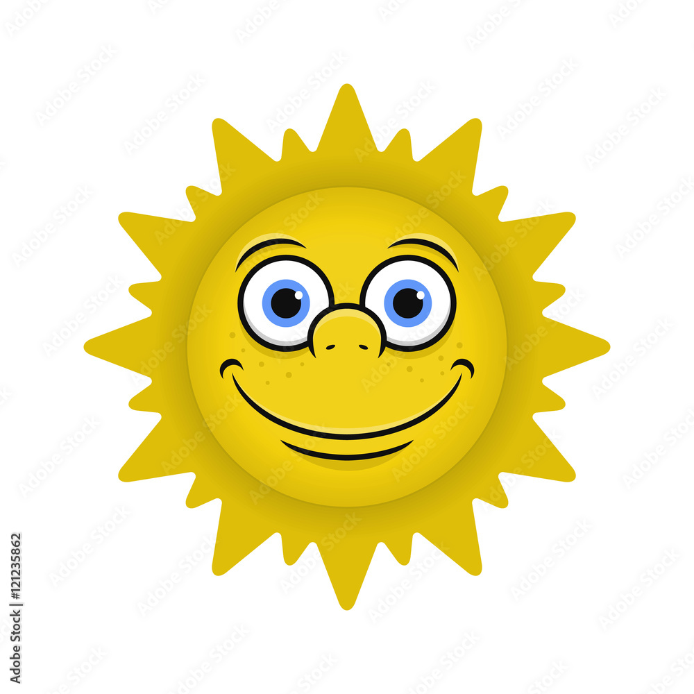 Sun Smiling Vector Illustration