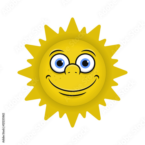 Sun Smiling Vector Illustration