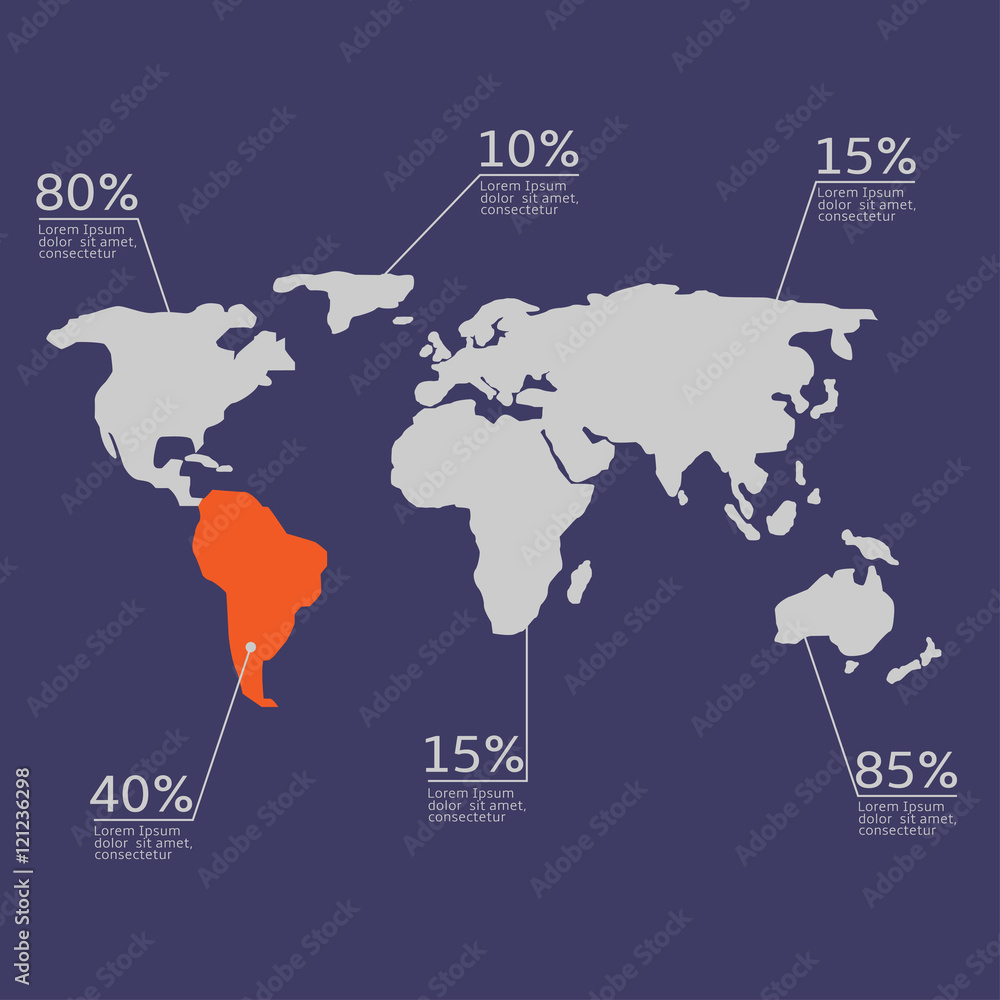 World map infographics