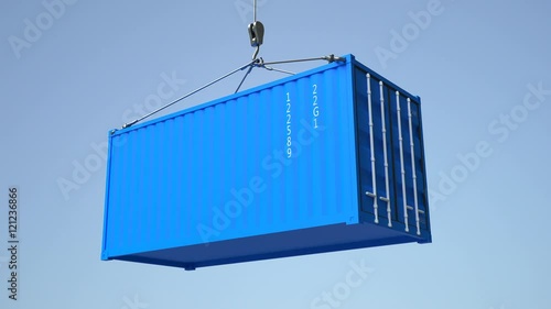 High quality 3D render shipping container for use in presentations, education manuals, design, etc. 3D
