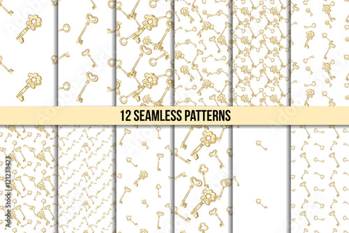 Seamless keys pattern set