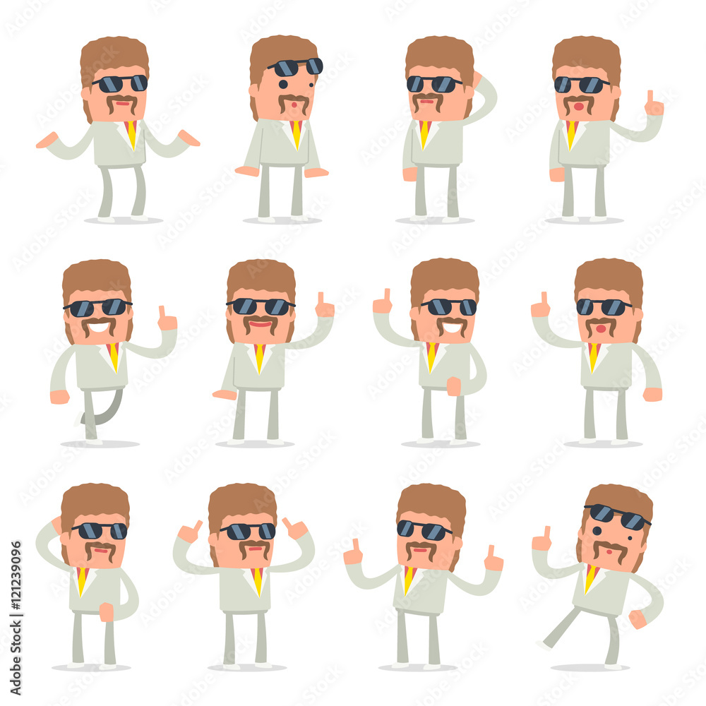 Set of Intelligent and Clever Character Impudent Reseller visite Set of Intelligent and Clever Character Impudent Reseller visite