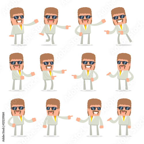 Set of Active and Positive Character Impudent Reseller making pr