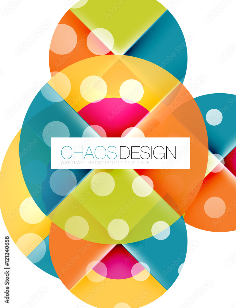 Round shapes, circle banner with sample text Round shapes, circle banner with sample text