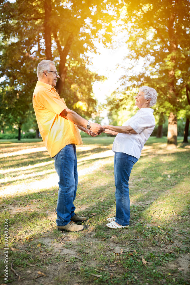 Fototapeta premium Happiness,faith and joy, senior couple