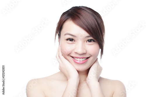 beauty woman smile to you