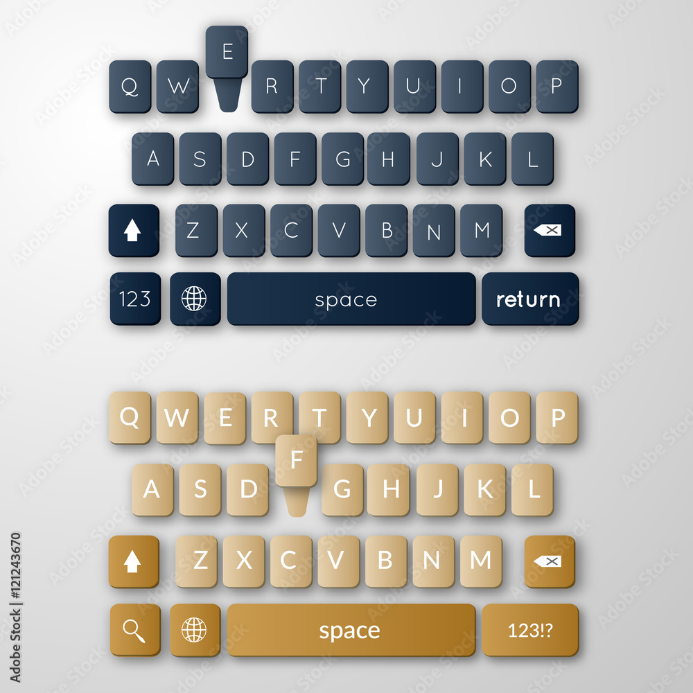 Smartphone keyboard template Smartphone keyboard template