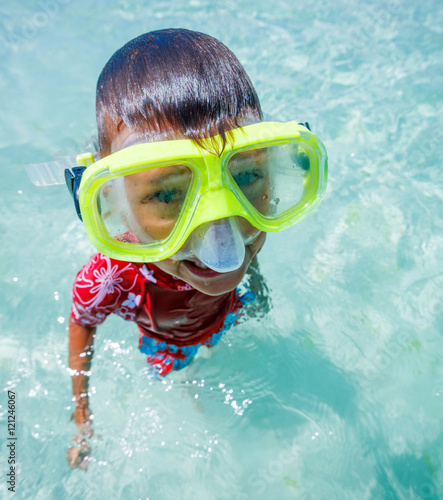 Photo of snorkeling boy © Max Topchii
