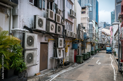Fototapeta Naklejka Na Ścianę i Meble -  Air Conditioner Alley - Singapore