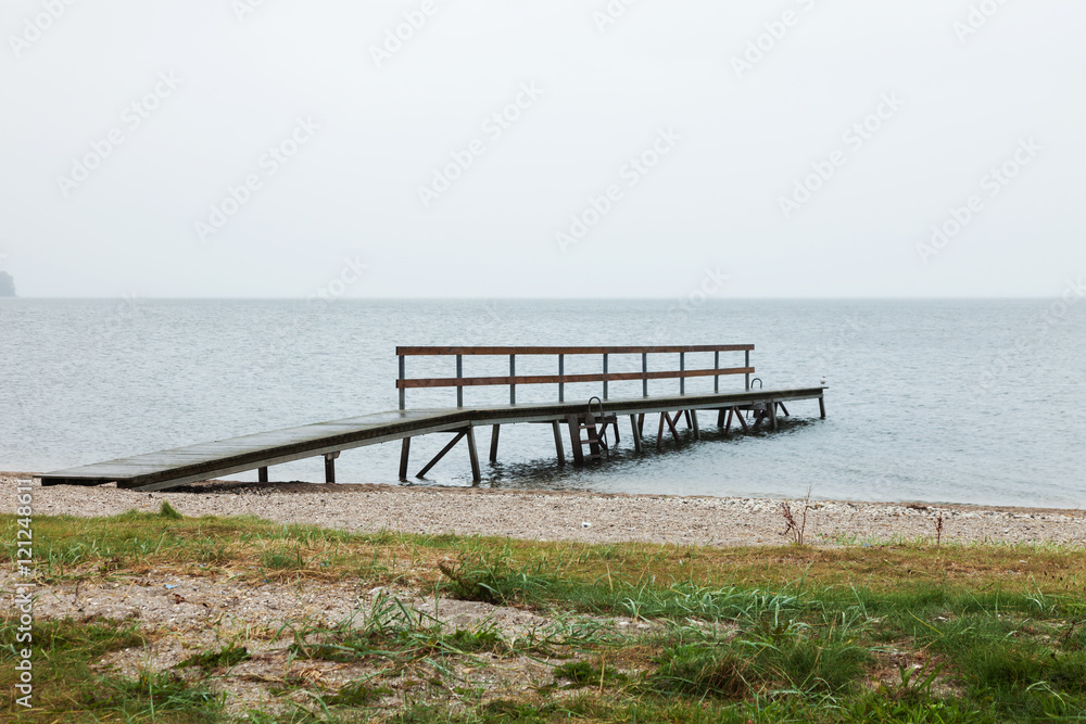 wooden pier on the seaside