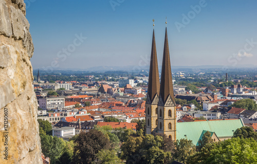 View over the Marienkirche in the historical center of Bielefeld