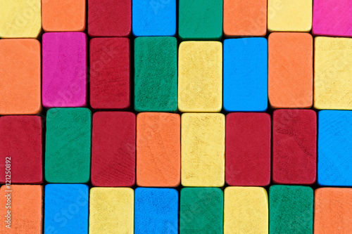 Multi-colored wooden blocks