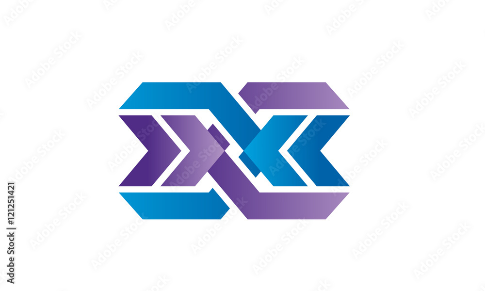 Line cross colorful logo