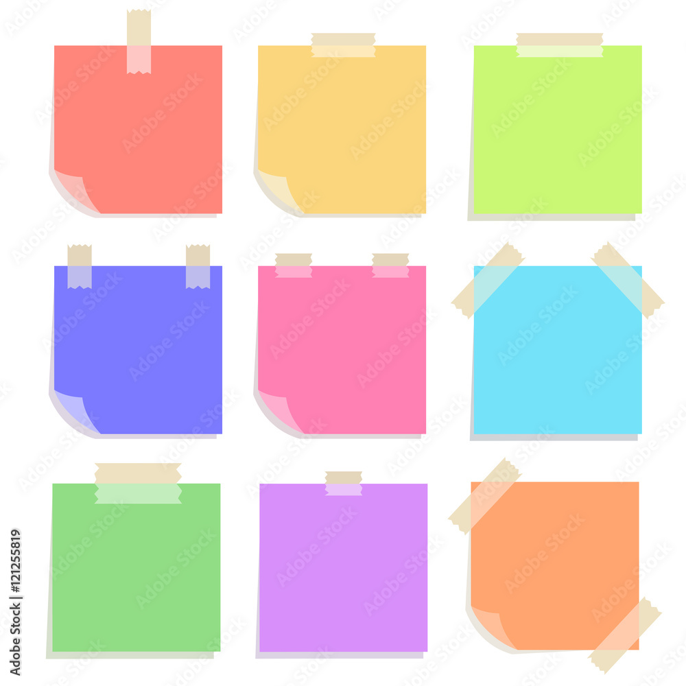 Colorful sticky notes collection Colorful sticky notes collection