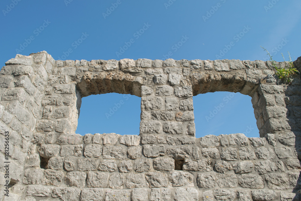 Ston,walls of white stone,Peljesac peninsula, Croatia, Europe