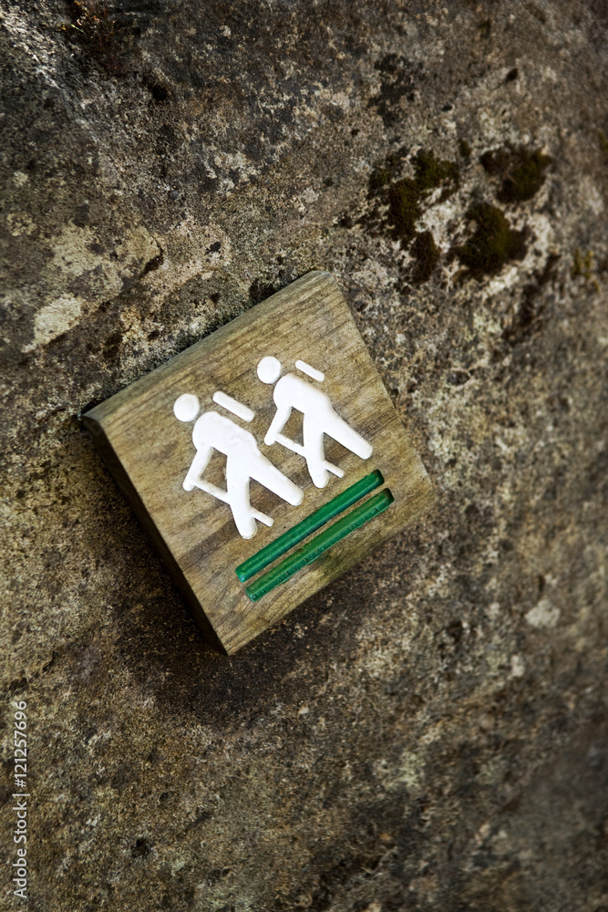 Sign of hiking Sign of hiking
