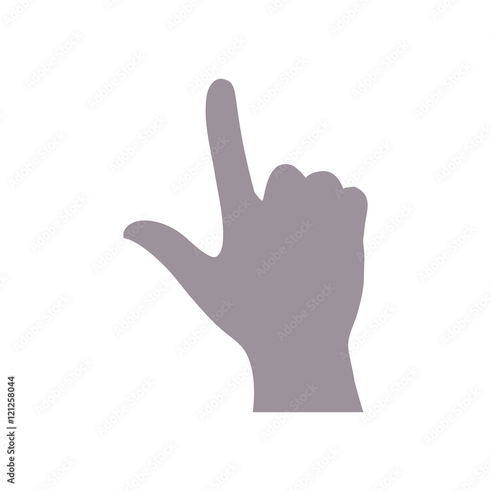 Obraz premium vector of hand icon on white background