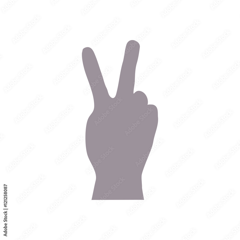 vector of hand icon on white background vector of hand icon on white background