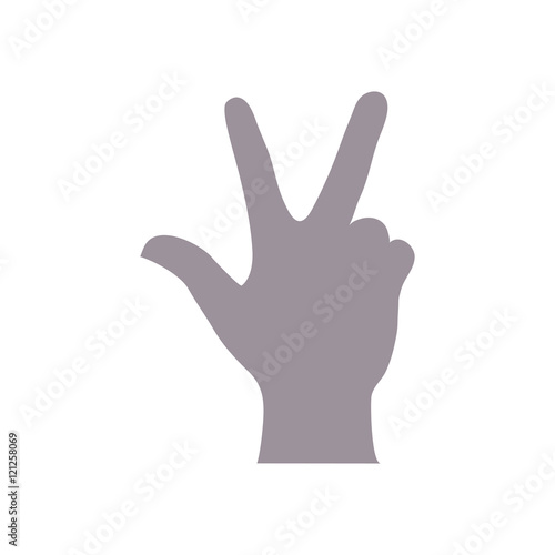 vector of hand icon on white background