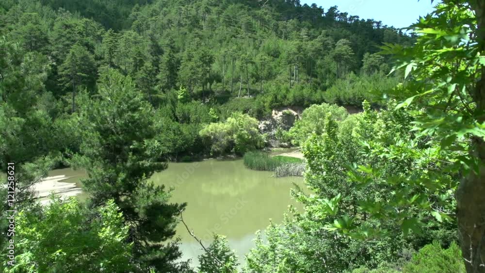 lake near the waterfall in Maries, Thassos Greece lake near the waterfall in Maries, Thassos Greece