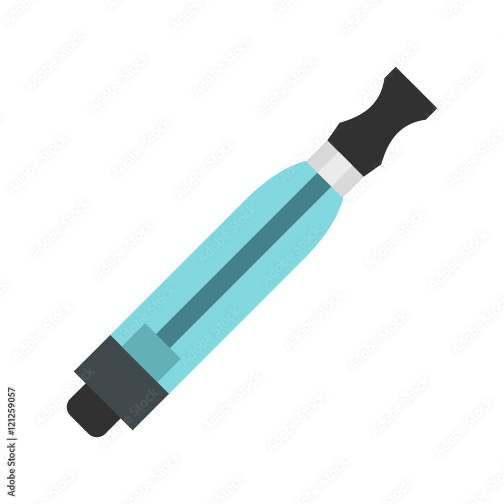 Electronic cigarette atomizer icon in flat style on a white background vector illustration Electronic cigarette atomizer icon in flat style on a white background vector illustration