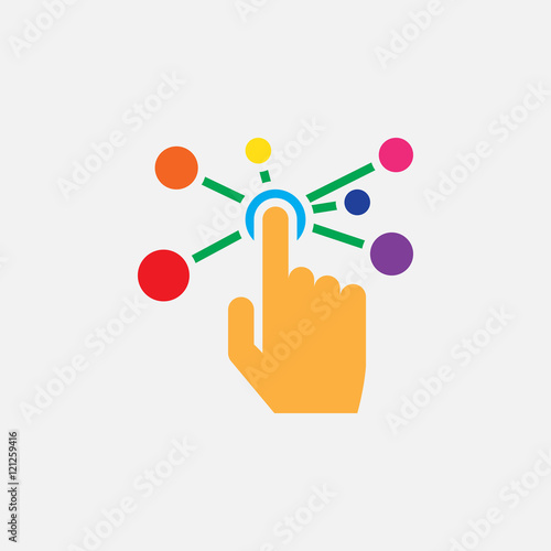 interactive interface solid icon, colorful vector illustration, pictogram isolated on white