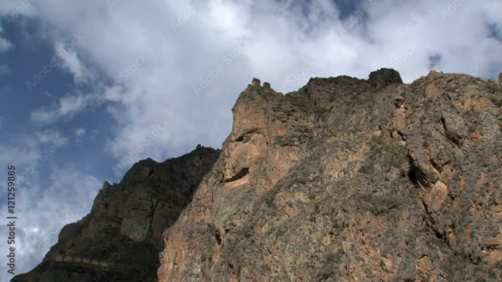 Mountain time lapse,Ollantaytambo,Peru Mountain time lapse,Ollantaytambo,Peru
