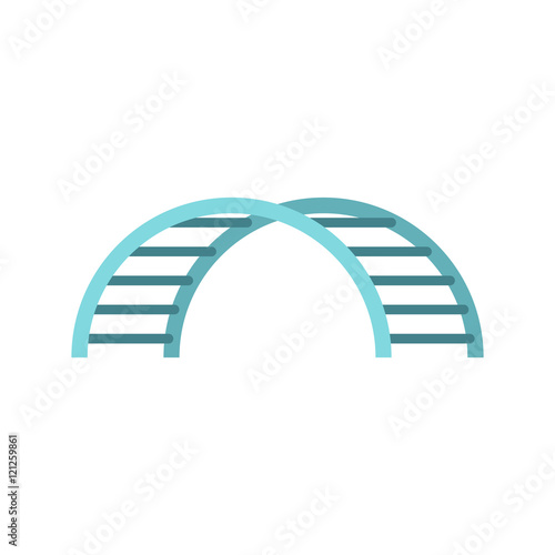 Climbing stairs on a playground icon in flat style on a white background vector illustration