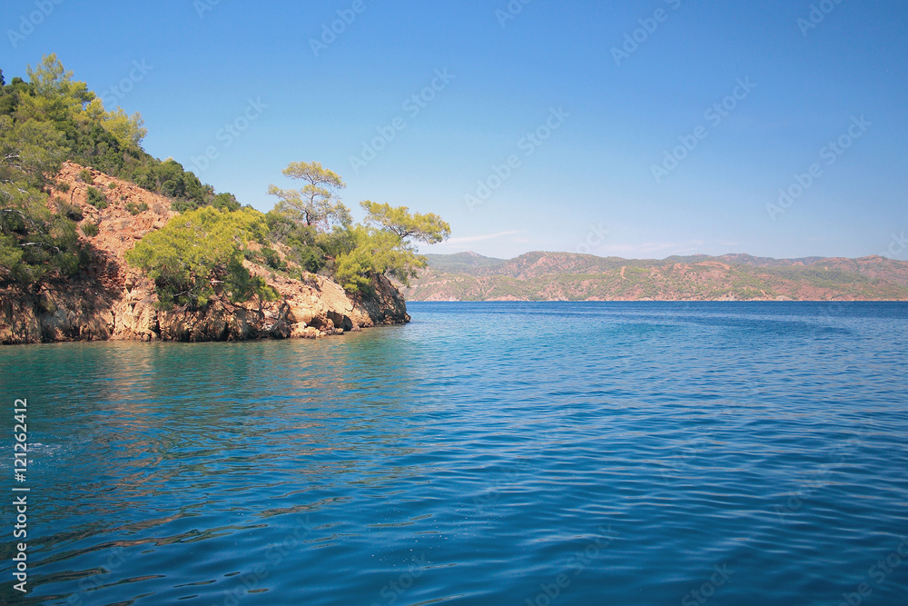 Coast of Aegean Sea. Fethiye, Mugla, Turkey Coast of Aegean Sea. Fethiye, Mugla, Turkey