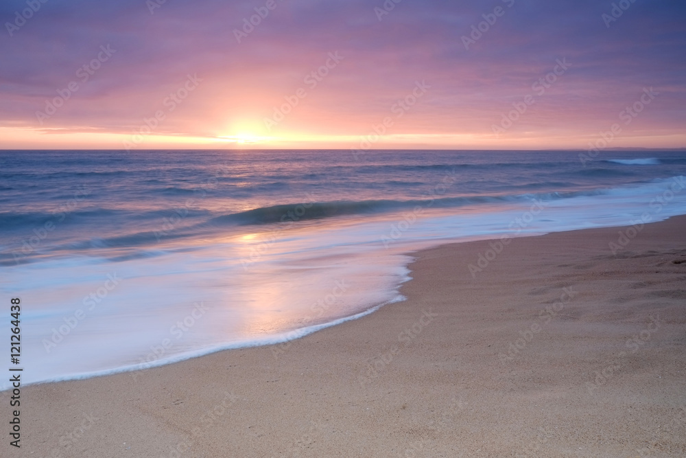 Beach Welcoming Twilight. Photograph taken in Algarve, Portugal