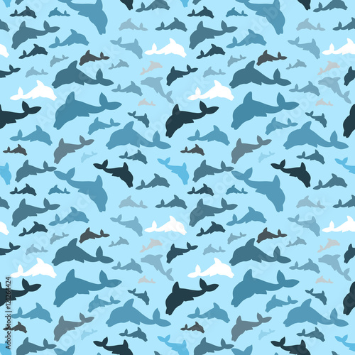 seamless dolphin pattern