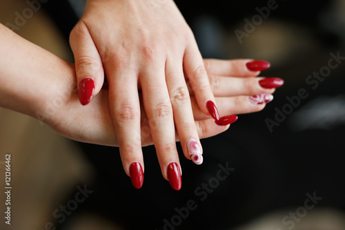 Women's hands with manicure