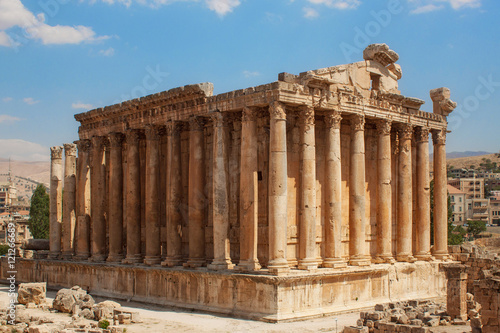 Bacchus temple at the Roman ancient ruins of Baalbek, Lebanon