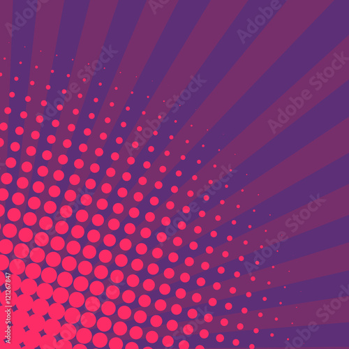 Abstract Creative concept vector comics pop art style blank layout template with clouds beams and isolated dots pattern on background. For Web and Mobile Applications, illustration template design