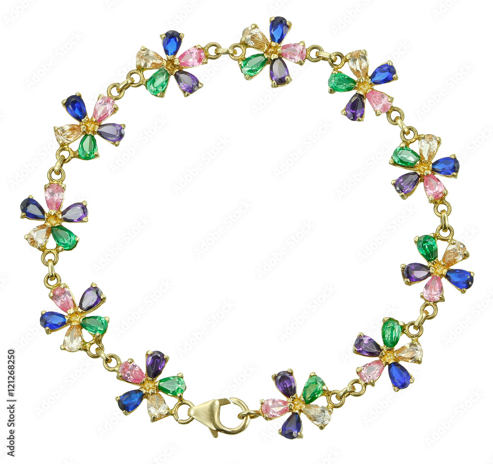 Bracelet with colored stones Bracelet with colored stones