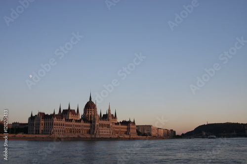 Canvas Print Sunset in Budapest