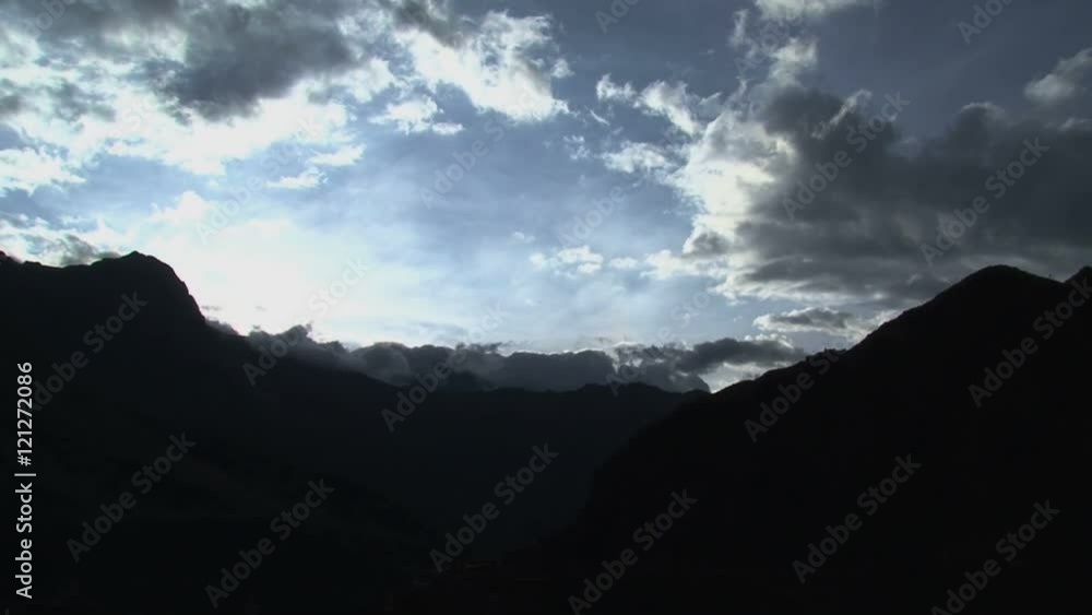 Mountain time lapse,Ollantaytambo,Peru Mountain time lapse,Ollantaytambo,Peru