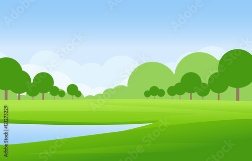 Green Landscape Vector