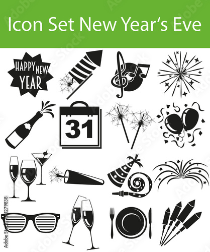 Icon Set New Year's Eve