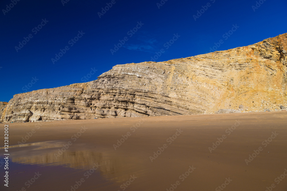 Praia Do Tonel, small isolated beach in Alentejo region, Sagres, Portugal