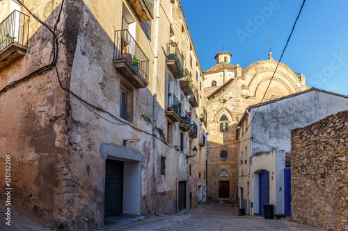 Mountain town of Tivissa in the morning, Spain photo